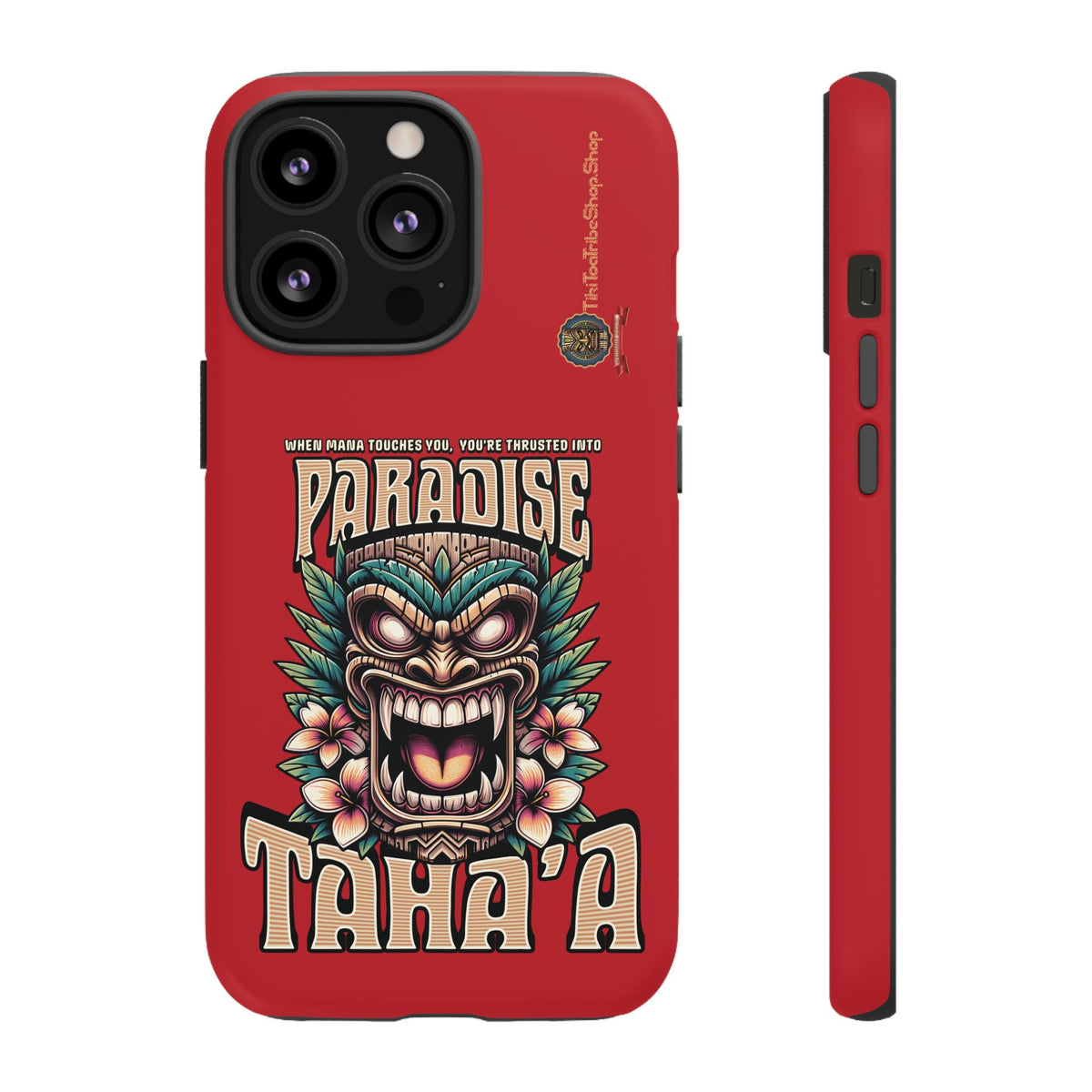 Tahaa – Coque Antichoc Premium « Tiki Féroce » | Design Tribal & Protection Maximale