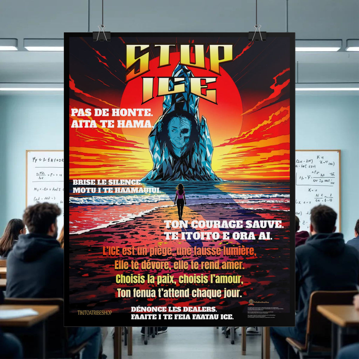 Posters Anti-ICE Polynésie – Affiches de Sensibilisation Contre la Drogue “Paruru i te ora – Brisons les chaînes de l’ICE”