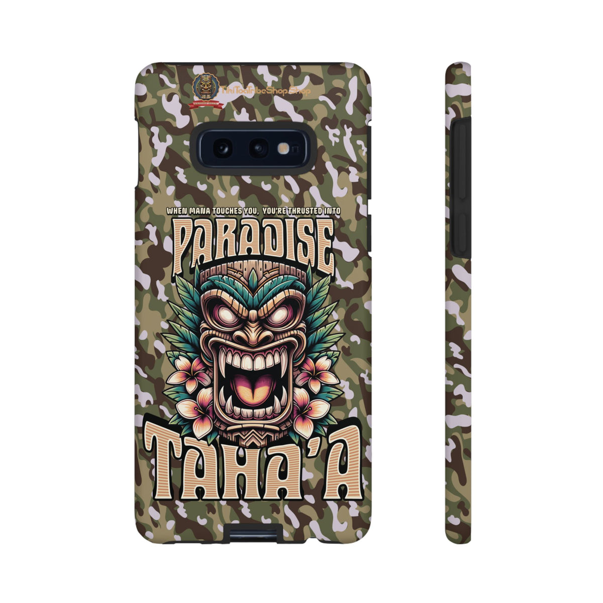 Tahaa – Coque Antichoc Premium « Tiki Féroce » | Design Tribal & Protection Maximale