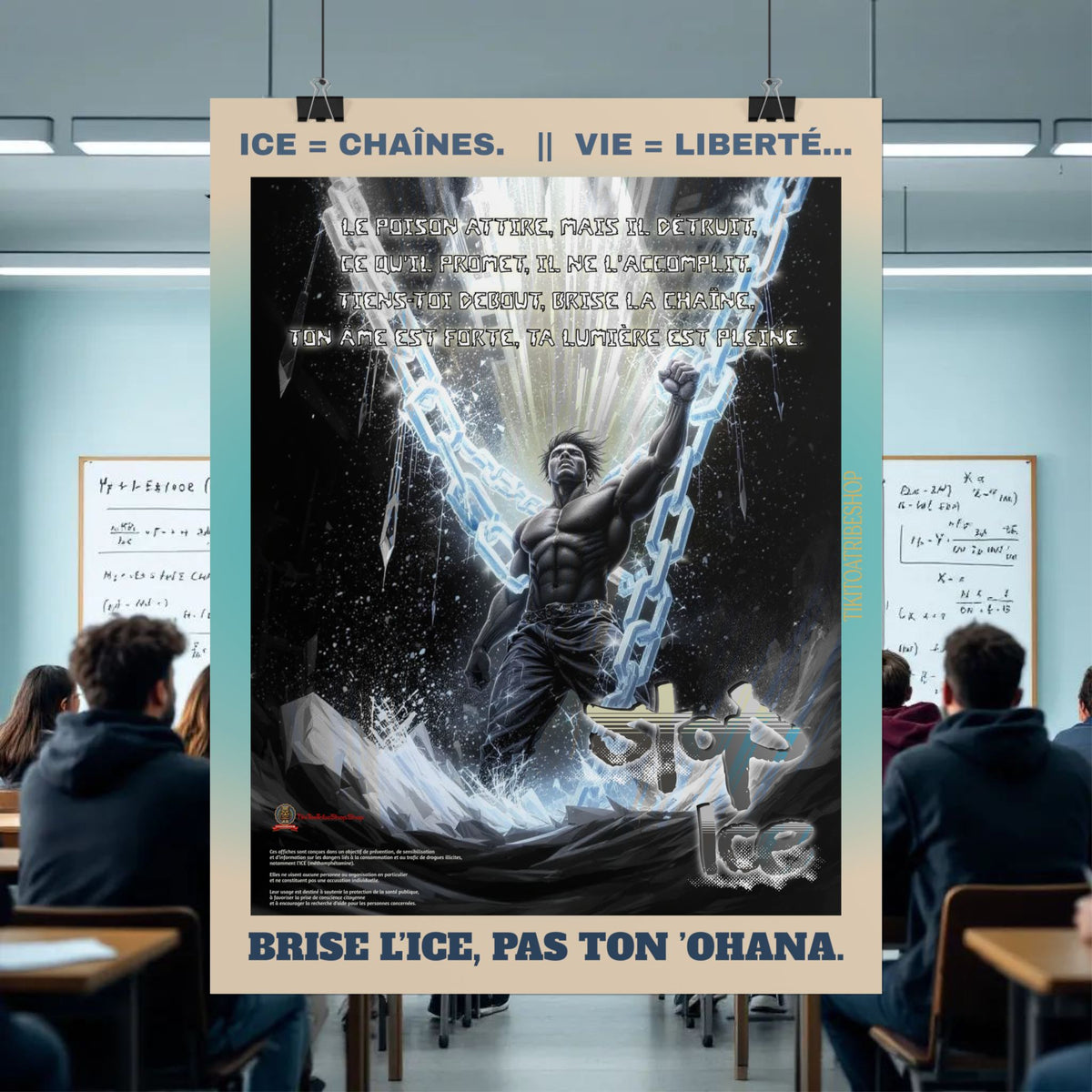 Posters Anti-ICE Polynésie – Affiches de Sensibilisation Contre la Drogue “Paruru i te ora – Brisons les chaînes de l’ICE”