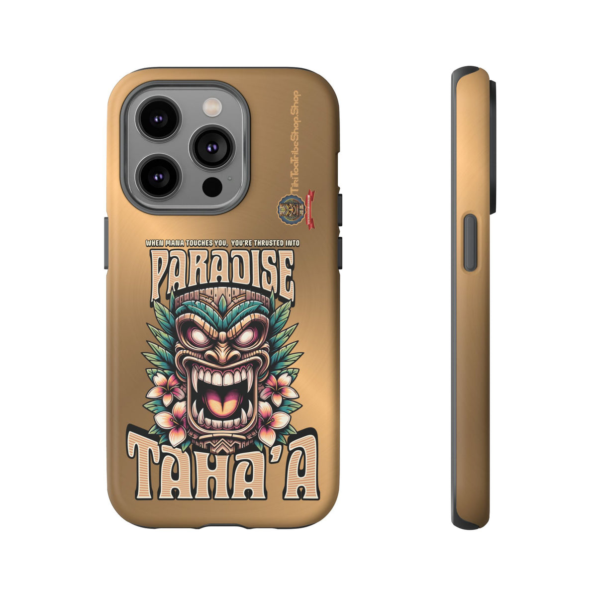 Tahaa – Coque Antichoc Premium « Tiki Féroce » | Design Tribal & Protection Maximale