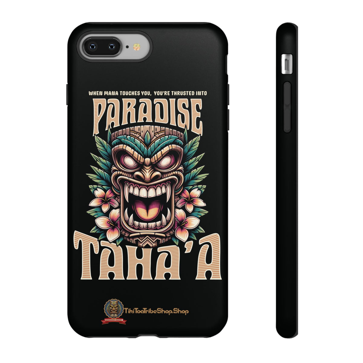Tahaa – Coque Antichoc Premium « Tiki Féroce » | Design Tribal & Protection Maximale