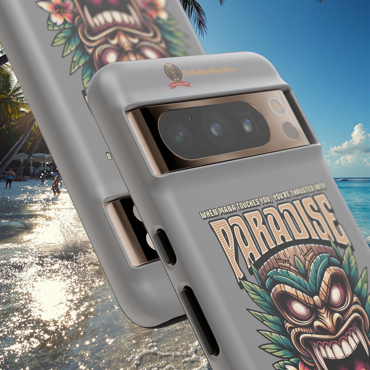 Tahaa – Coque Antichoc Premium « Tiki Féroce » | Design Tribal & Protection Maximale