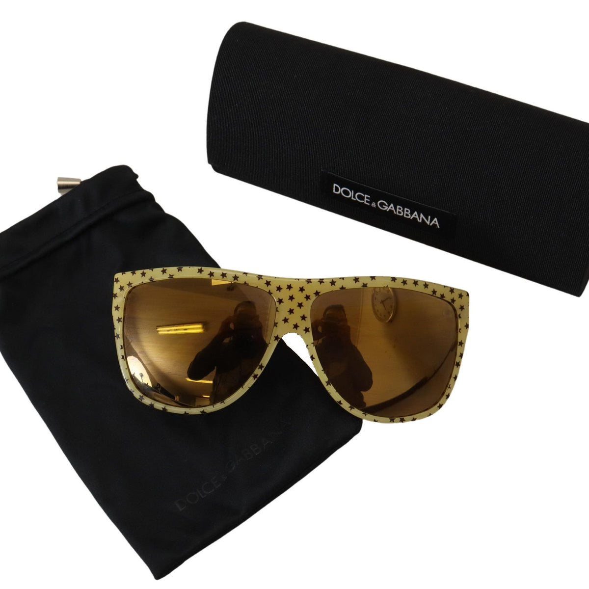 DOLCE & GABBANA, Lunettes de Soleil à Motif Étoiles Jaune