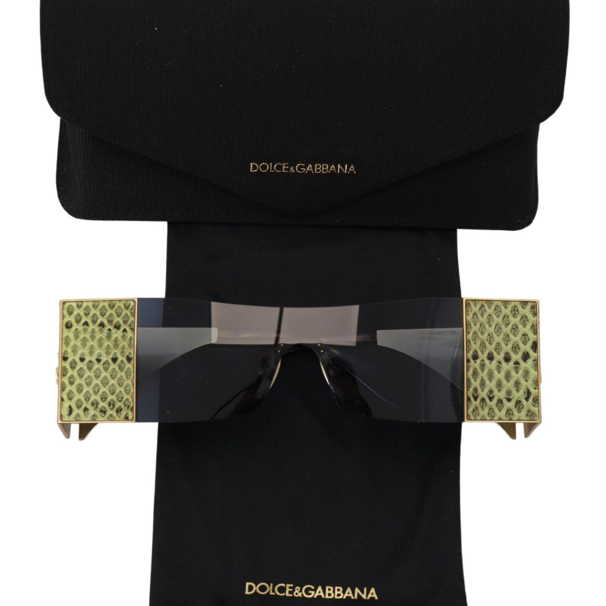 DOLCE & GABBANA, Lunettes de Soleil à Motif Serpent pour Femme