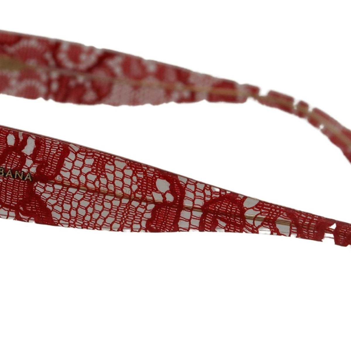 DOLCE & GABBANA, Lunettes de Soleil en Dentelle Sicilienne Rouge
