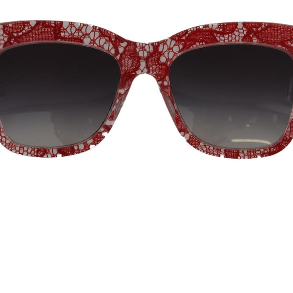 DOLCE &amp; GABBANA, Red Sicilian Lace Sunglasses