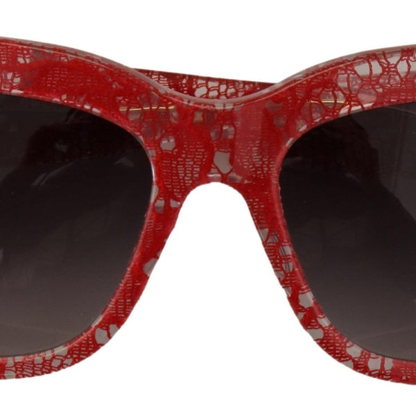 DOLCE &amp; GABBANA, Red Sicilian Lace Sunglasses