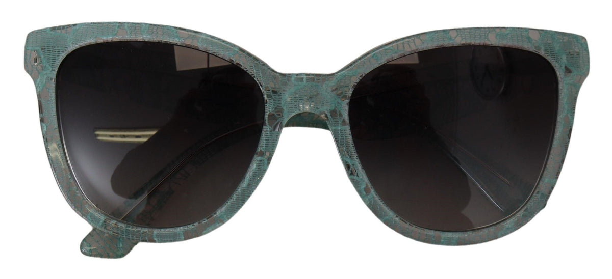 DOLCE & GABBANA, Lunettes de Soleil en Dentelle Sicilienne Bleue