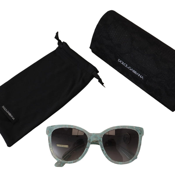 DOLCE &amp; GABBANA, Blue Sicilian Lace Sunglasses