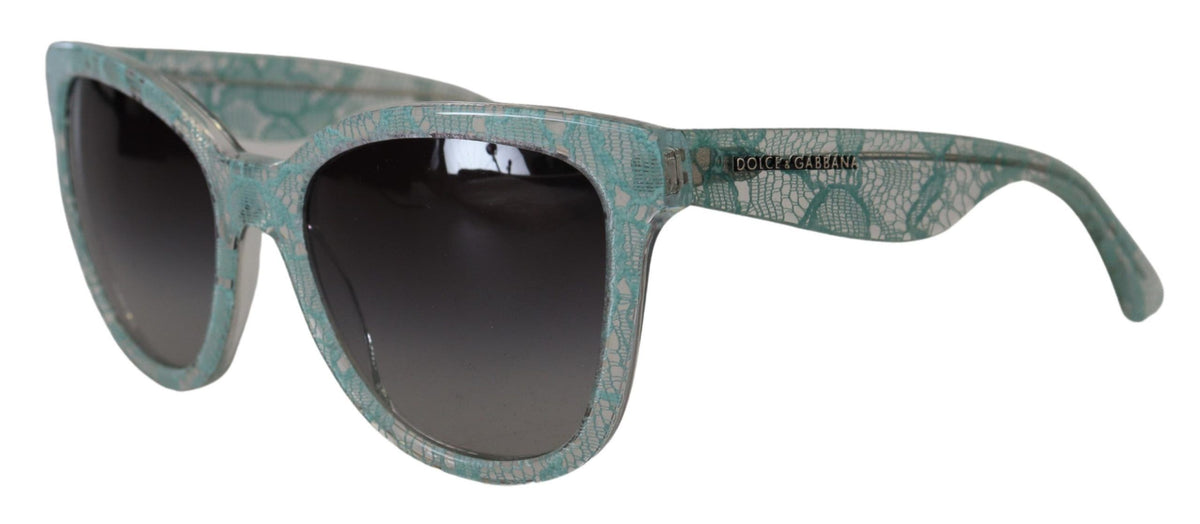 DOLCE & GABBANA, Lunettes de Soleil en Dentelle Sicilienne Bleue