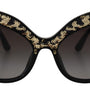 DOLCE &amp; GABBANA "Cat Eye" Sequin Sunglasses