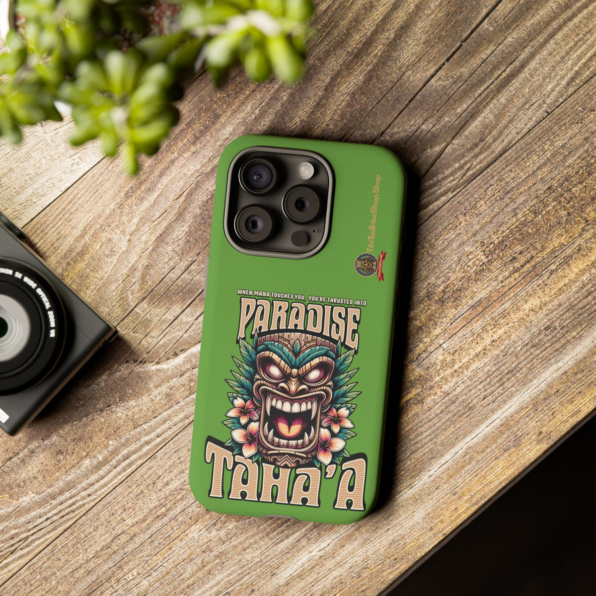 Tahaa – Coque Antichoc Premium « Tiki Féroce » | Design Tribal & Protection Maximale