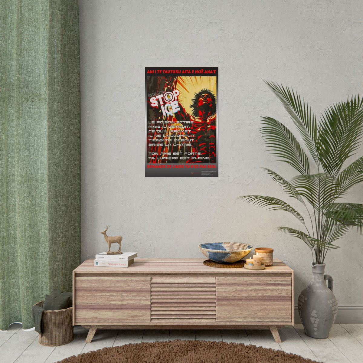 Posters Anti-ICE Polynésie – Affiches de Sensibilisation Contre la Drogue “Paruru i te ora – Brisons les chaînes de l’ICE