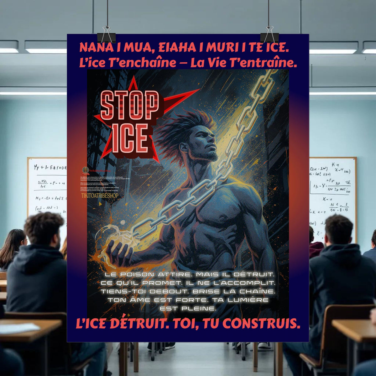 Posters Anti-ICE Polynésie – Affiches de Sensibilisation Contre la Drogue “Paruru i te ora – Brisons les chaînes de l’ICE”