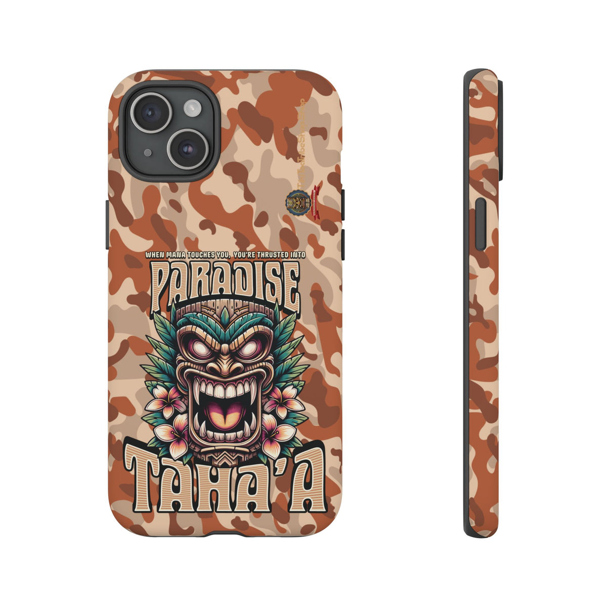 Tahaa – Coque Antichoc Premium « Tiki Féroce » | Design Tribal & Protection Maximale