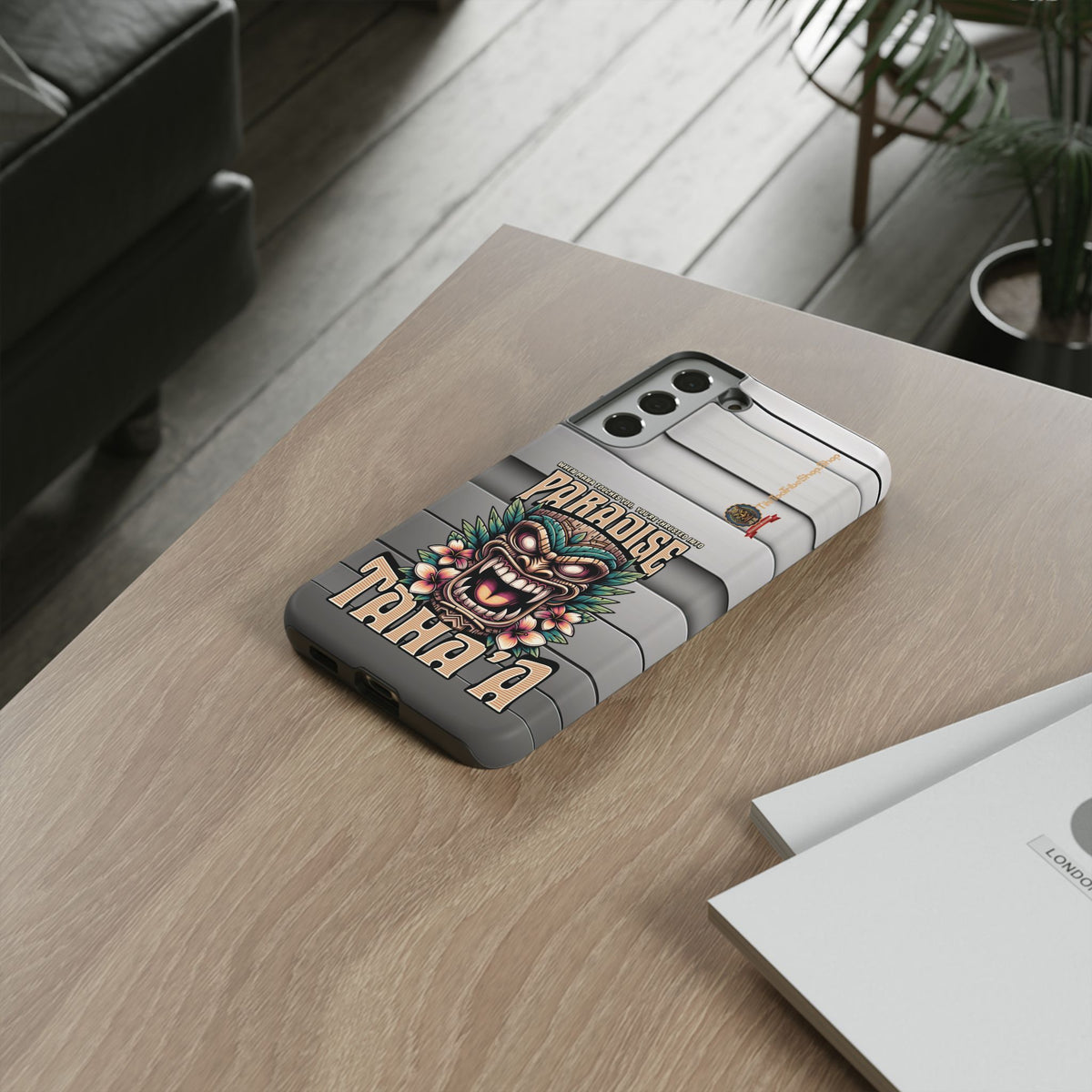 Tahaa – Coque Antichoc Premium « Tiki Féroce » | Design Tribal & Protection Maximale