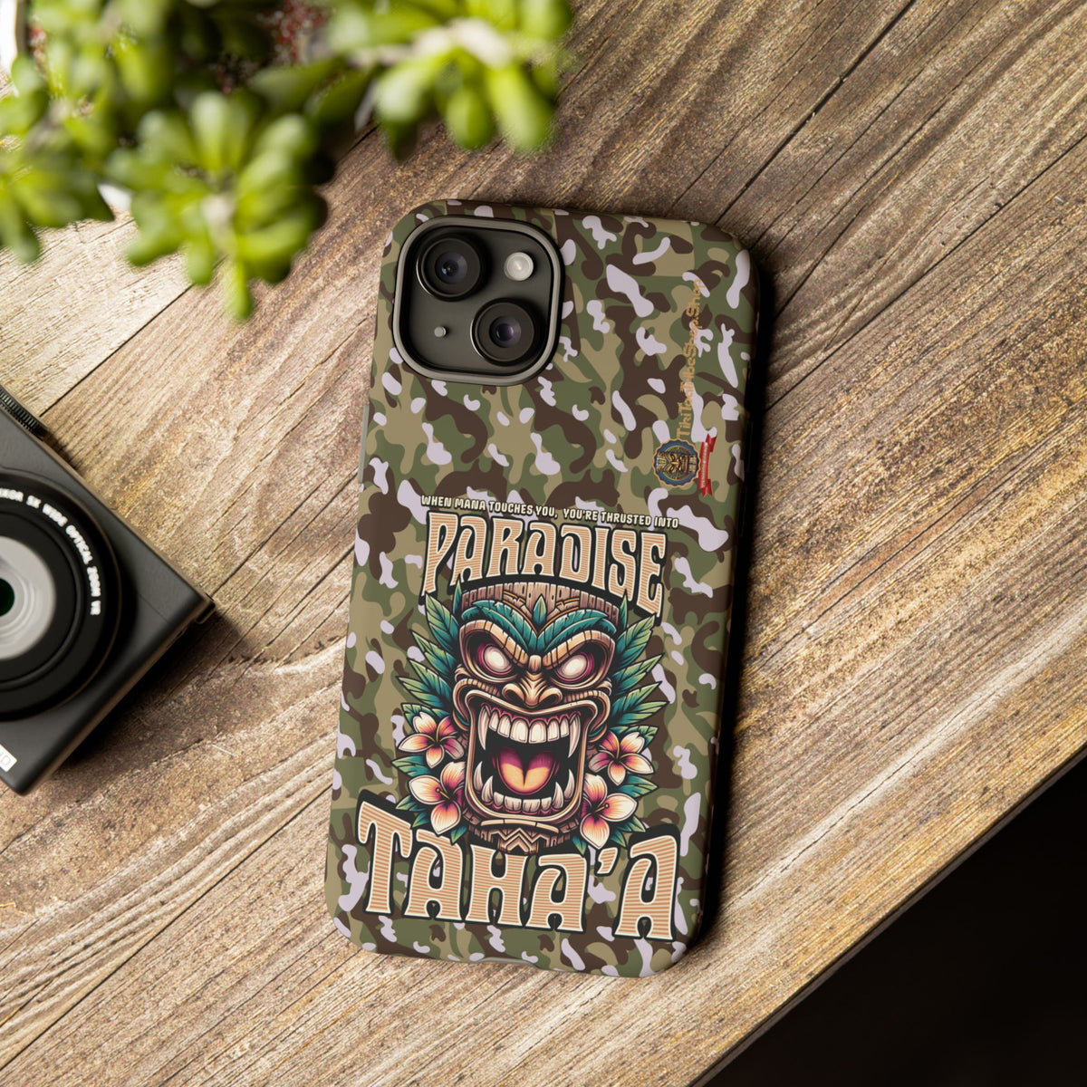 Tahaa – Coque Antichoc Premium « Tiki Féroce » | Design Tribal & Protection Maximale