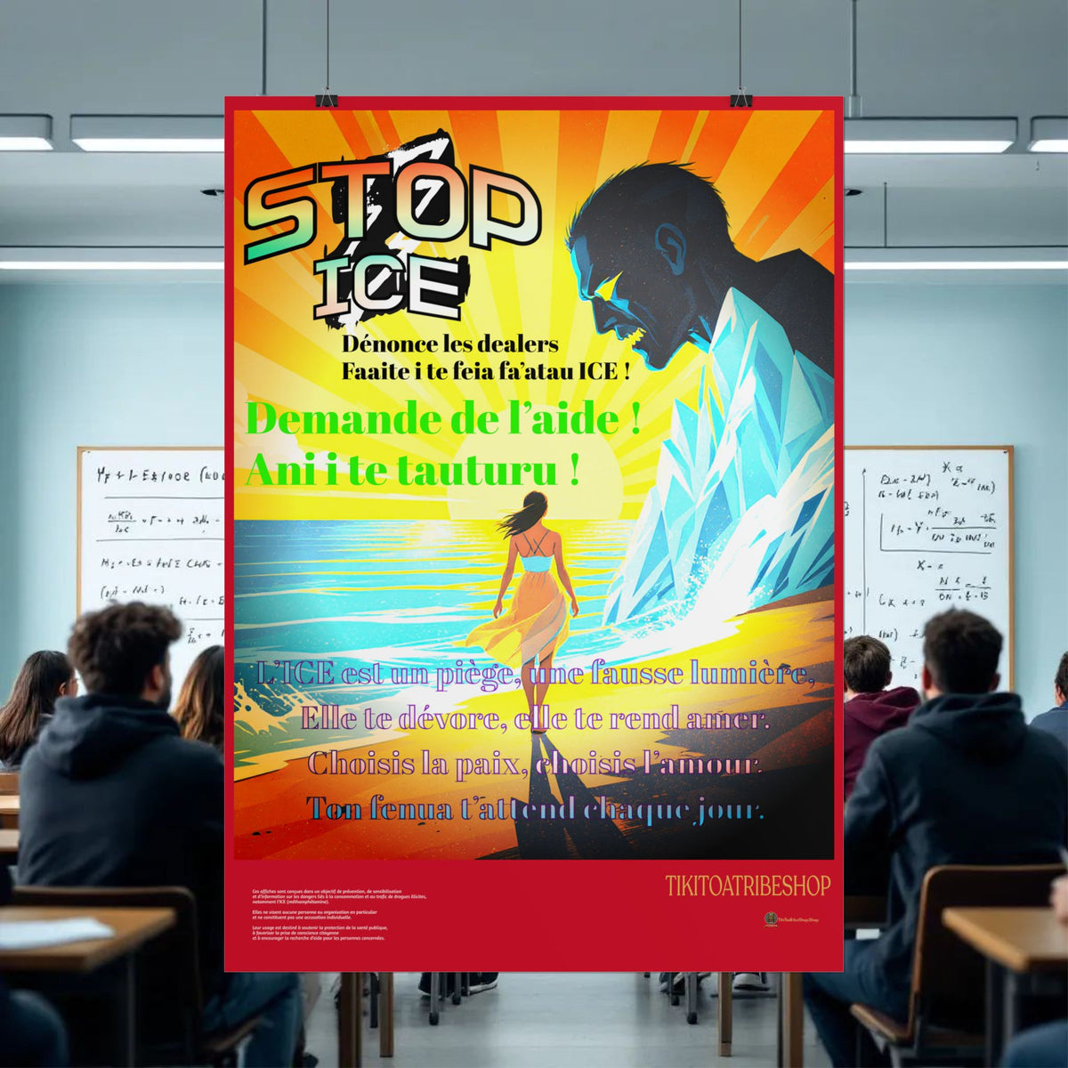 Anti-ICE Polynésie – Affiches de Sensibilisation Contre la Drogue “Paruru i te ora – Brisons les chaînes de l’ICE”