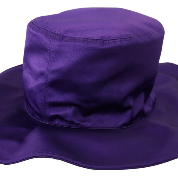 Dolce &amp; Gabbana Elegant Purple Silk Top Hat