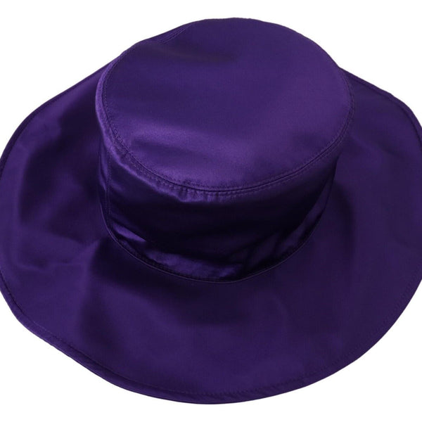 Dolce &amp; Gabbana Elegant Purple Silk Top Hat