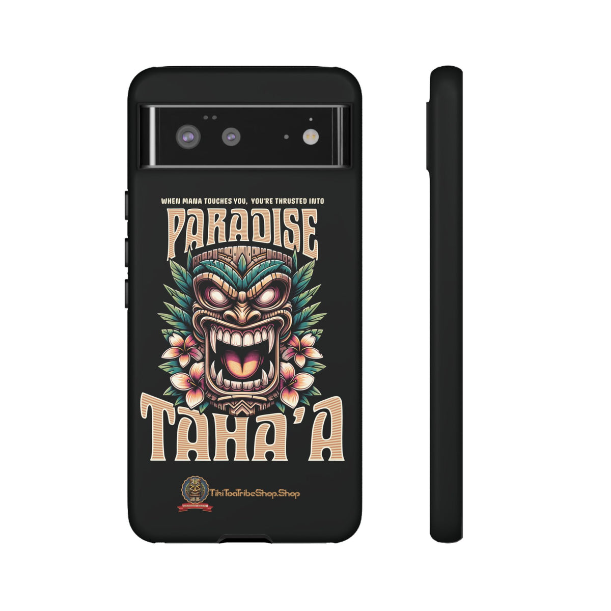 Tahaa – Coque Antichoc Premium « Tiki Féroce » | Design Tribal & Protection Maximale