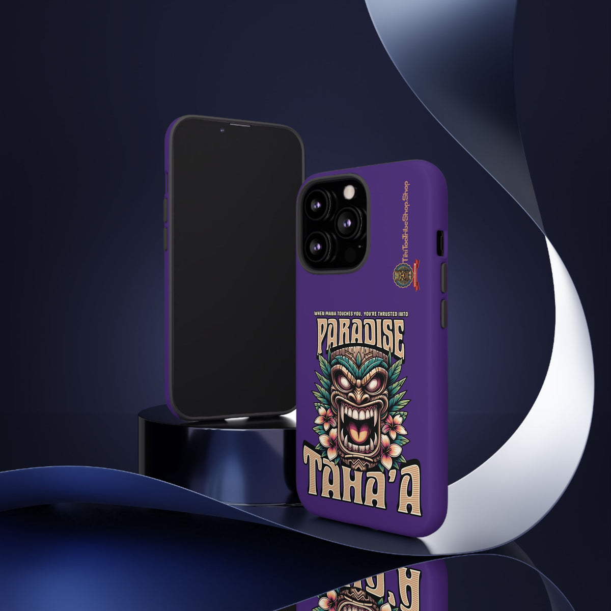Tahaa – Coque Antichoc Premium « Tiki Féroce » | Design Tribal & Protection Maximale