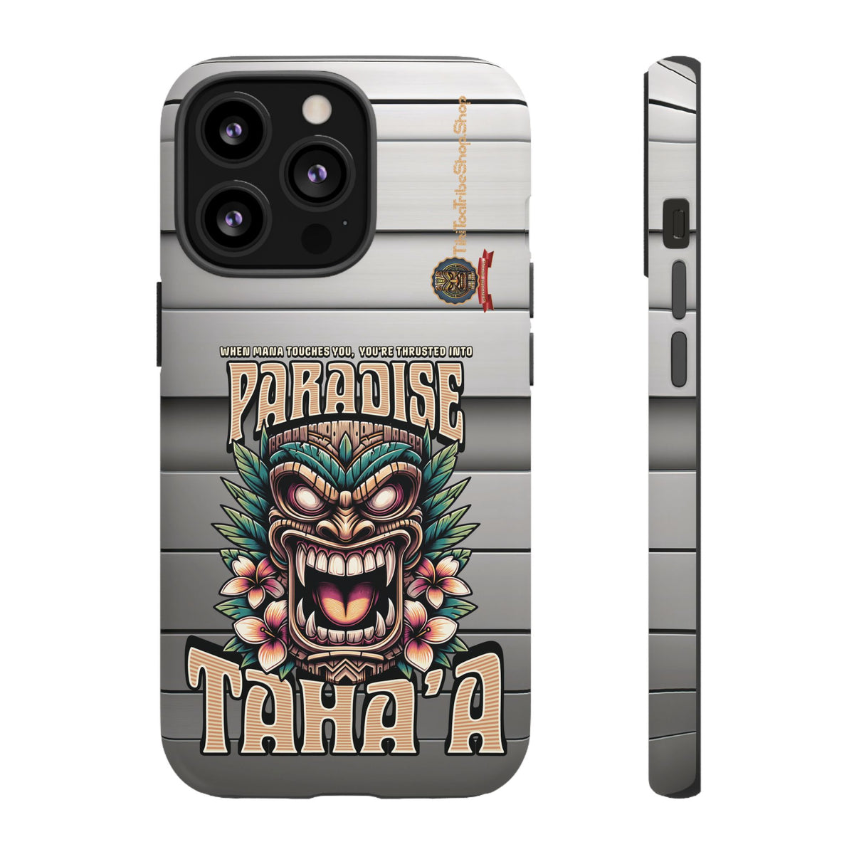 Tahaa – Coque Antichoc Premium « Tiki Féroce » | Design Tribal & Protection Maximale