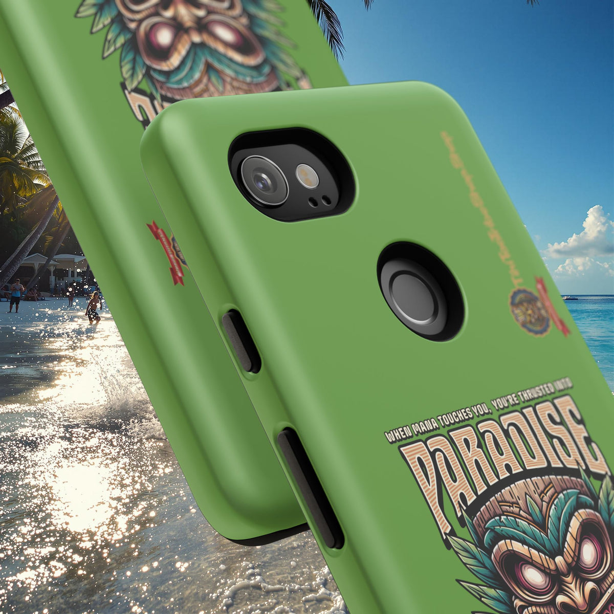 Tahaa – Coque Antichoc Premium « Tiki Féroce » | Design Tribal & Protection Maximale