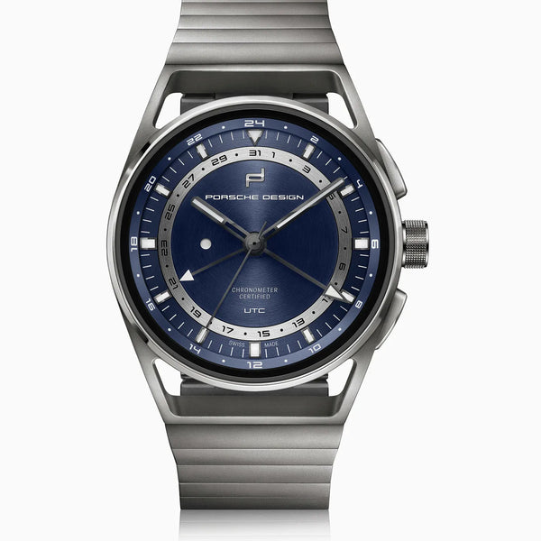PORSCHE DESIGN Globetimer UTC Titanium Watch - COSC Certified Chronometer Precision - 10 ATM
