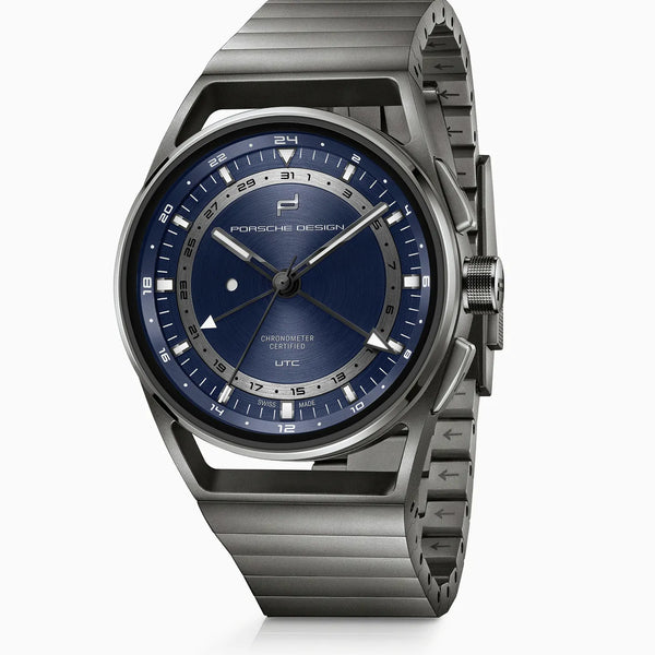 PORSCHE DESIGN Globetimer UTC Titanium Watch - COSC Certified Chronometer Precision - 10 ATM