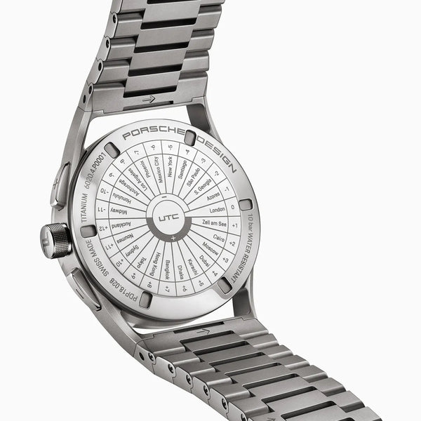 PORSCHE DESIGN Globetimer UTC Titanium Watch - COSC Certified Chronometer Precision - 10 ATM