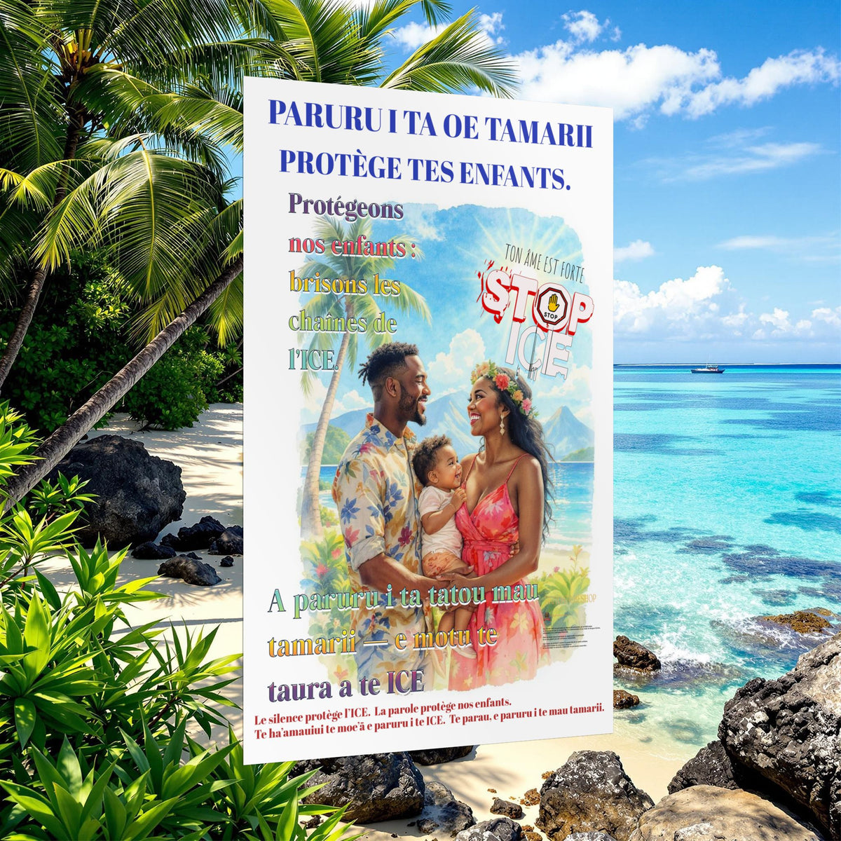 Posters Anti-ICE Polynésie – Affiches de Sensibilisation Contre la Drogue “Paruru i te ora – Brisons les chaînes de l’ICE”
