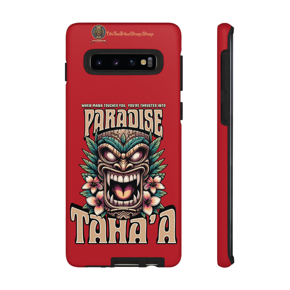 Tahaa – Coque Antichoc Premium « Tiki Féroce » | Design Tribal & Protection Maximale