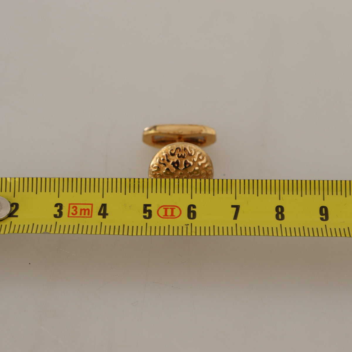 Boutons de Manchette Dolce & Gabbana "Laiton Plaqué Or & Design Rond"