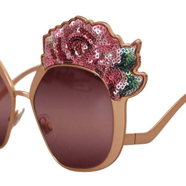 DOLCE &amp; GABBANA "Rose Embroidered" Sunglasses