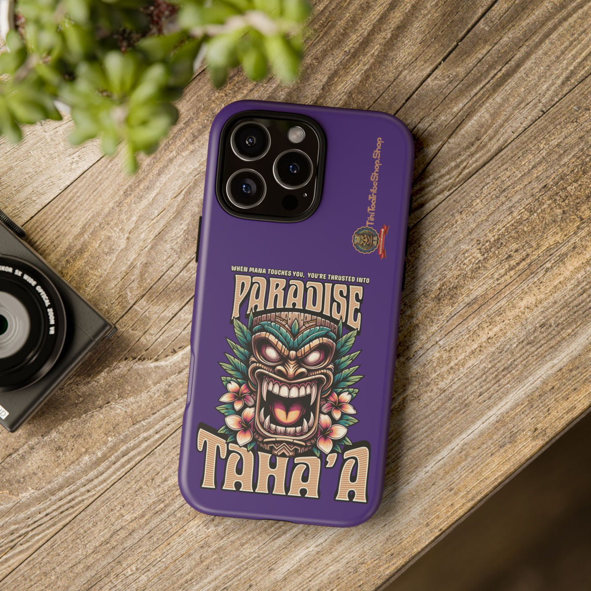 Tahaa – Coque Antichoc Premium « Tiki Féroce » | Design Tribal & Protection Maximale