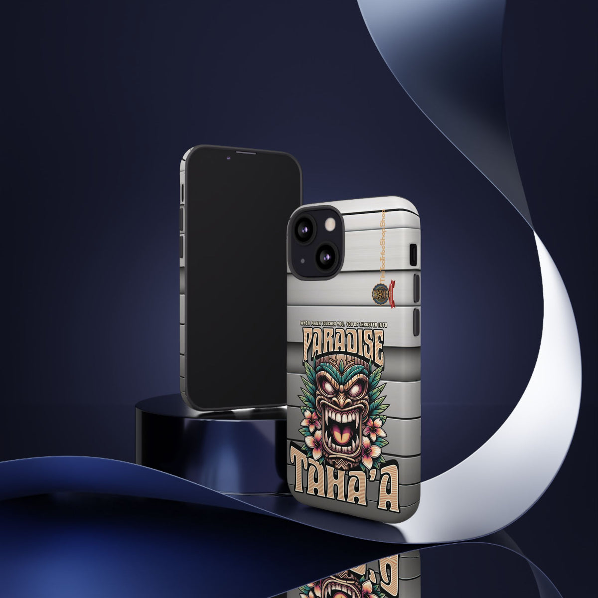 Tahaa – Coque Antichoc Premium « Tiki Féroce » | Design Tribal & Protection Maximale
