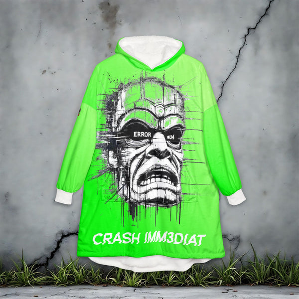 Tiki Glitch &amp; Error Hooded Fleece Blanket