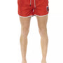 BIKKEMBERGS Short de Bain Homme Rouge - "Runner Sportif"