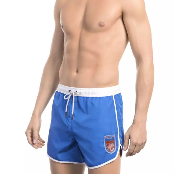 BIKKEMBERGS Short de Bain Homme Bleu - "Aqua Sport Chic"