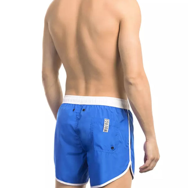 BIKKEMBERGS Short de Bain Homme Bleu - "Aqua Sport Chic"