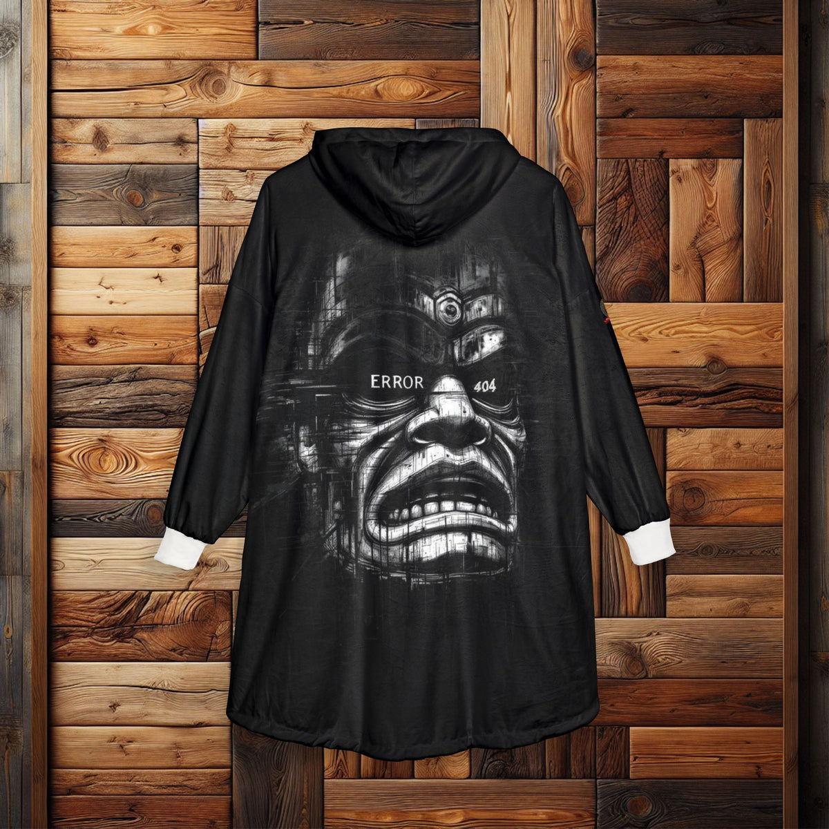 Tiki Glitch &amp; Error Hooded Fleece Blanket