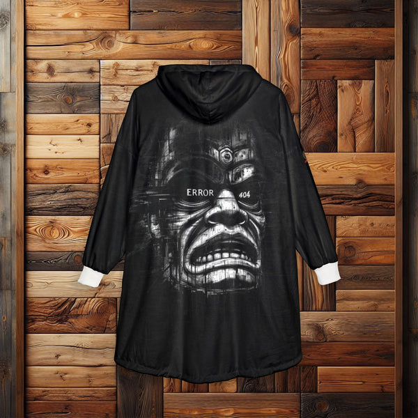 Tiki Glitch &amp; Error Hooded Fleece Blanket