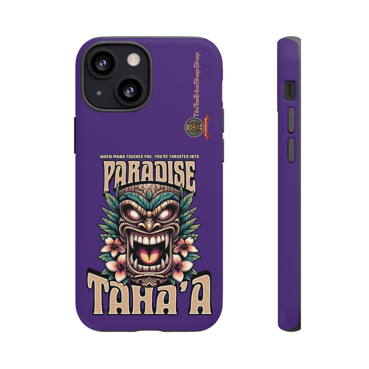 Tahaa – Coque Antichoc Premium « Tiki Féroce » | Design Tribal & Protection Maximale