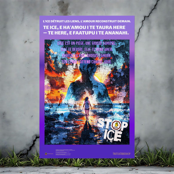 Posters Anti-ICE Polynésie – Affiches de Sensibilisation Contre la Drogue “Paruru i te ora – Brisons les chaînes de l’ICE”