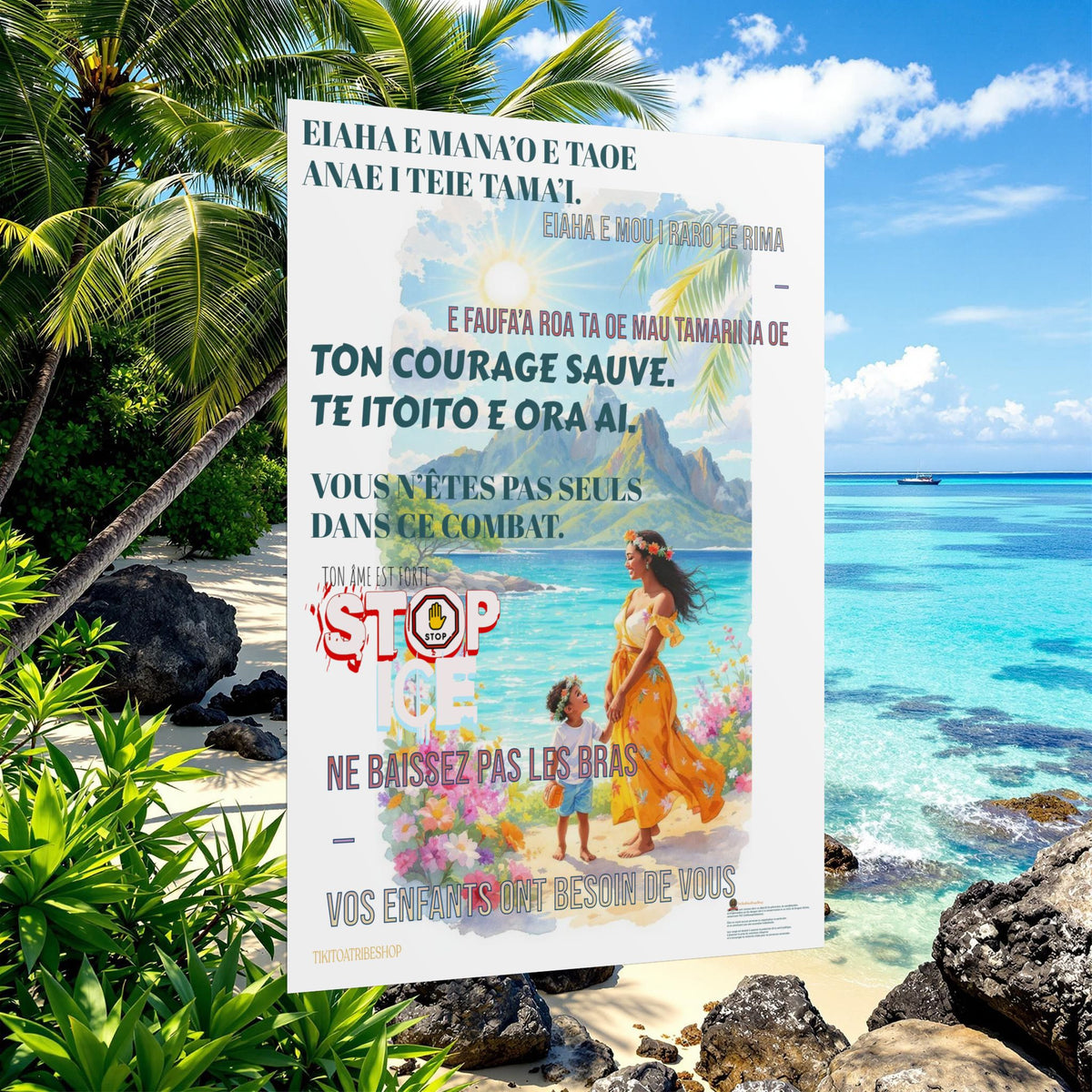 Posters Anti-ICE Polynésie – Affiches de Sensibilisation Contre la Drogue “Paruru i te ora – Brisons les chaînes de l’ICE”
