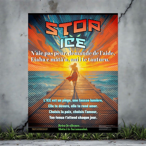 Posters Anti-ICE Polynésie – Affiches de Sensibilisation Contre la Drogue “Paruru i te ora – Brisons les chaînes de l’ICE”