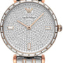 ARMANI Women's Watch "Gianni T-Bar" Emporio Armani PVD Rose Gold and Crystals