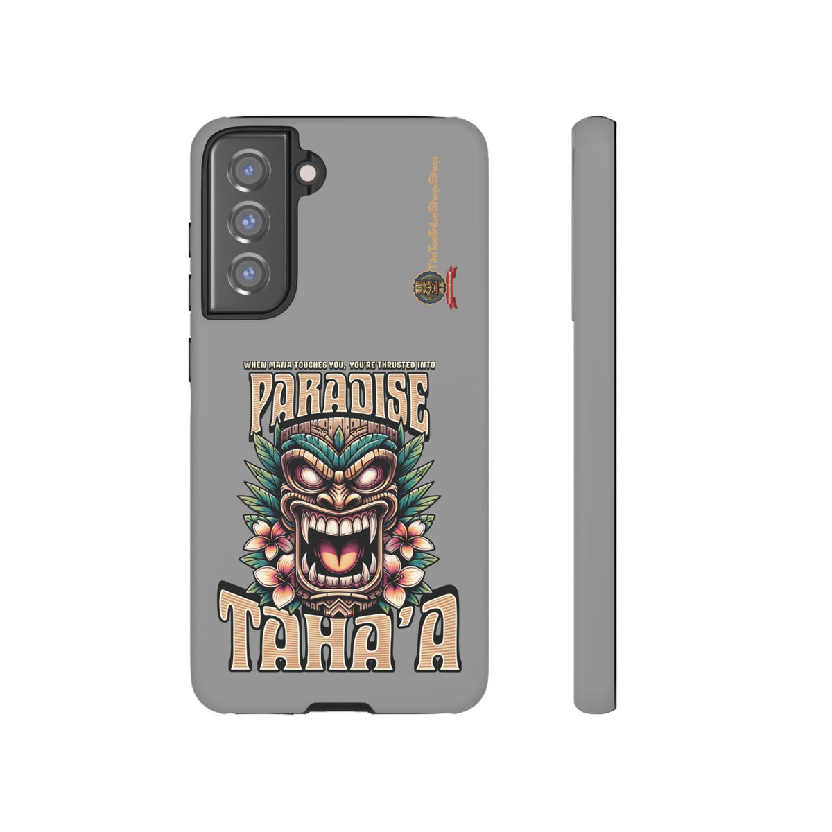 Tahaa – Coque Antichoc Premium « Tiki Féroce » | Design Tribal & Protection Maximale